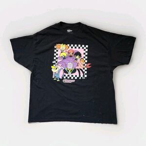 Powerpuff Girls Graphic Tee Cartoon Network Black Cotton Unisex Adult XXL